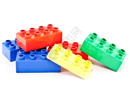 构块幼儿园童年红色玩具塑料砖块积木白色图片