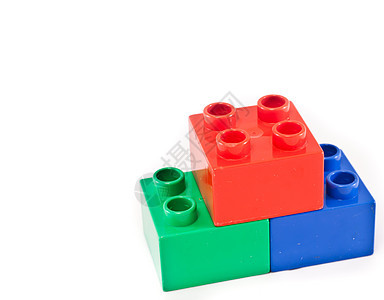 构块红色白色幼儿园砖块塑料童年积木玩具图片