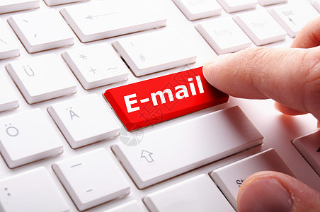 电子邮件键盘红色钥匙按钮白色电子邮政邮件卡片网络图片