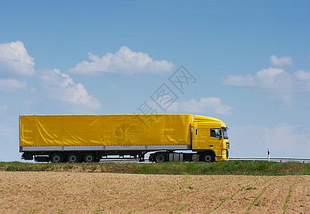 卡车跑步场地商业装运运输后勤蓝色送货货车交通图片