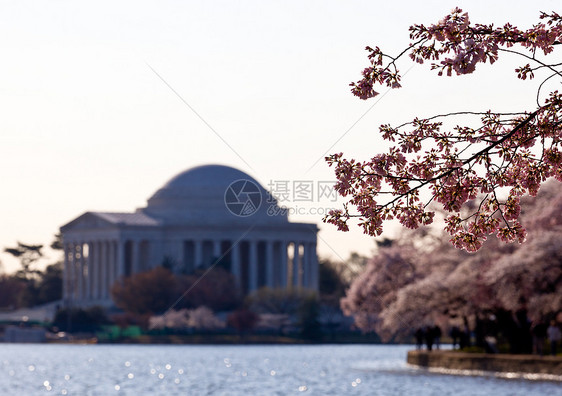 和Jefferson纪念会潮汐公园直流电城市购物中心旅游盆地建筑学纪念碑季节图片