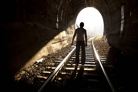 隧道结束铁路运输黑色对比度黑暗自由旅游出口旅行入口图片