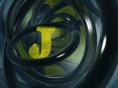 第j号插图戒指奢华科幻错误金子金属反射图片