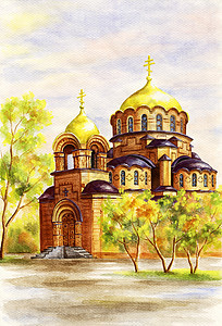 亚历山大内夫斯基大教堂城市首都宗教古董大教堂历史圆顶绘画建筑学建筑图片