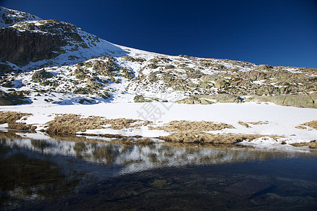 雪山镜子图片