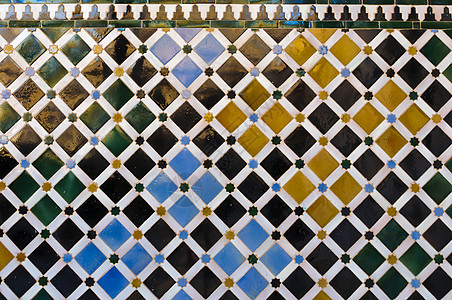伊斯兰艺术 - 色彩多彩的瓷砖背景图片