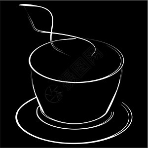 光彩开源风格的咖啡帽标志图片
