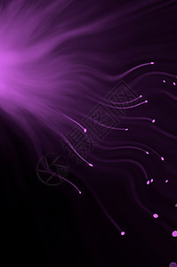 电讯抽象摘要点燃数据紫色电缆光学照明技术辉光黑色光纤图片