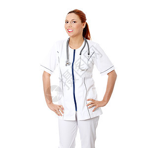 微笑的医生或护士药品工人成人从业者女士医院职业帮助实习生商业图片