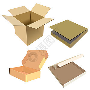 框框现实化示例纸板邮件办公室购物货运商品商业夹子集装箱船运图片