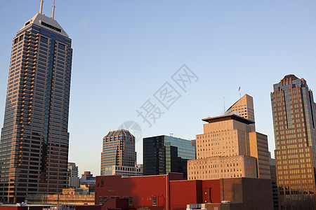 印第安纳波利斯的摩天大楼旅行玻璃建筑学天际作品城市窗户图片