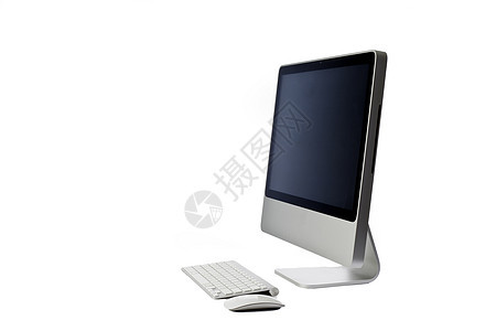 现代计算机孤立在白色上图片