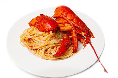 红龙虾面料理菜单美食食物红色动物烹饪奢华用餐特色图片