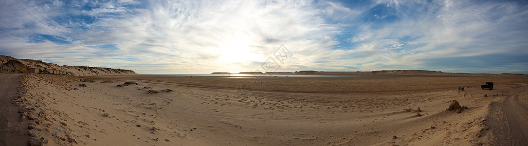 南摩洛哥Addakhla曲线风景沙丘祖卡波纹印刷海浪天空地形沙漠图片