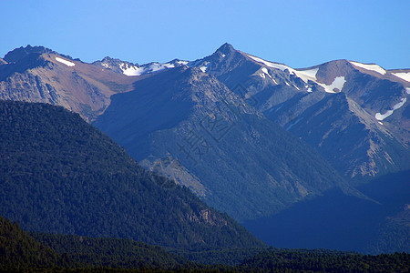 巴里罗切山和山岳绿色公园岩石滑雪旅行全景天空国家图片