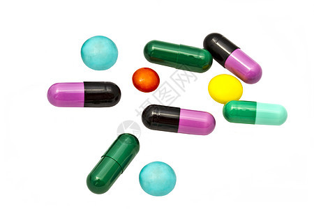 多彩药丸治疗制药帮助胶囊化学红色概念框架处方药品图片