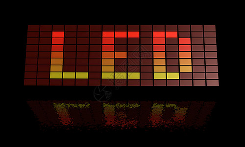 LED 显示展示电子产品正方形红色反射均衡器工具插图网格技术图片
