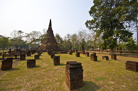 Wathra 那个旅行历史性历史蓝色石头雕像古董地标废墟寺庙图片