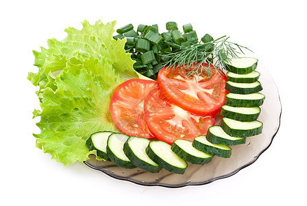 沙拉绿色洋葱饮食用餐午餐营养玻璃蔬菜菜单叶子图片