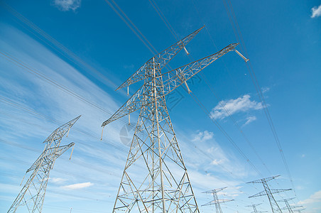 输电塔电磁极等电线电能输送力量电气天空活力传输电网照片背景图片