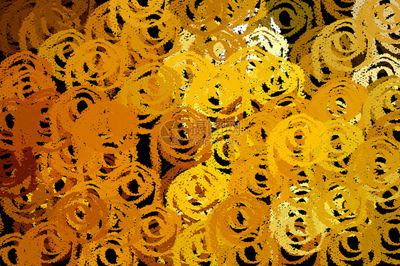 螺旋模式失真立方体材料橙子黄色墙纸漩涡笔画艺术插图图片