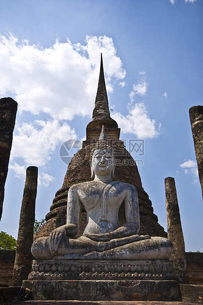 Wat Sa Si 瓦萨西冥想建筑学雕像宗教寺庙宝塔公园佛塔热带建筑图片