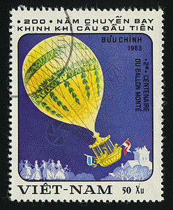 邮票气球漂浮篮子卡片集邮运输邮政缆车浮力飞艇图片