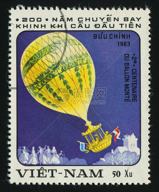 邮票气球漂浮篮子卡片集邮运输邮政缆车浮力飞艇图片