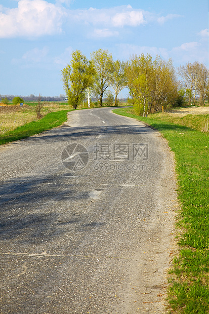 路运输探索曲线路面农村路线弯曲国家风景地平线图片