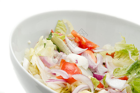 沙拉白色杂货店盘子杂货健康厨房洋葱蔬菜美食产品图片