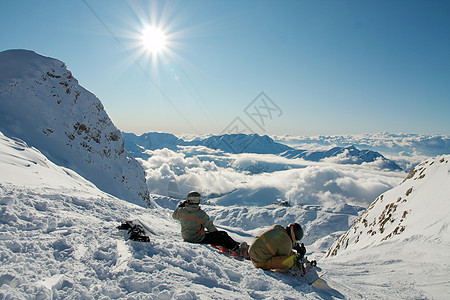 滑雪度假村地形季节蓝色运动土地天空登山假期环境阳光图片