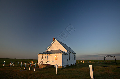 位于萨斯喀彻温的蓝山乡村教堂乡村场景水平国家教会照片联合宗教教堂风景图片