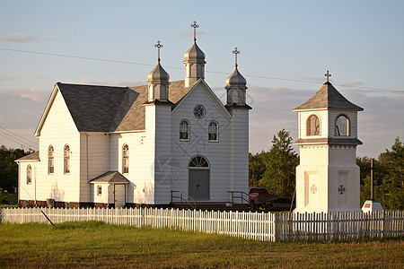 位于萨斯喀彻温景色的乌克兰东正教教堂宗教照片场景风景乡村图片