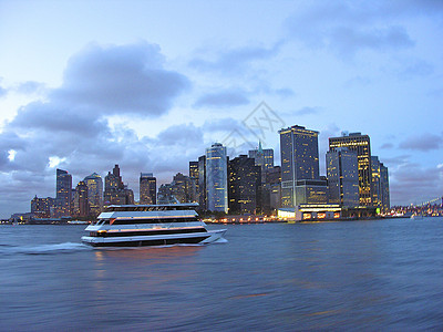 纽约市大楼纽约市大厦反射帝国景观天际日落天空全景建筑商业城市图片