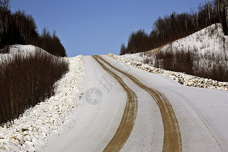 冬季伐木道路痕迹旅行照片轮胎风景水平荒野场景图片