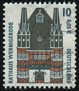 邮票邮戳城市大厅历史性卡片邮件集邮建筑街道风格图片