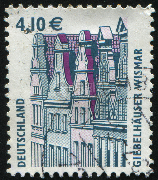 邮票信封风格房子街道古董吸引力城市邮戳邮件建筑学图片