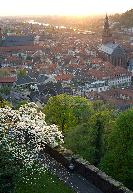 海德堡中世纪市的景象图片