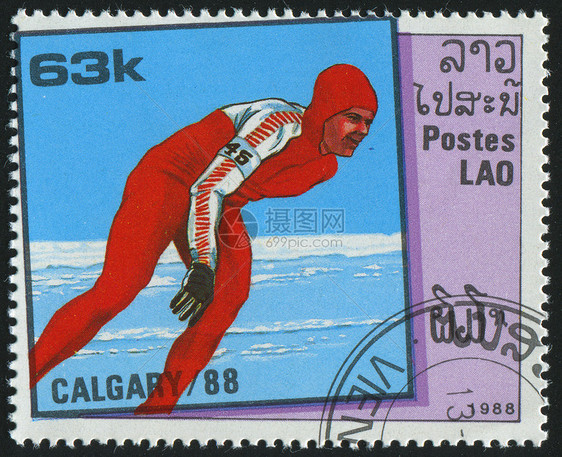 邮票运动卡片溜冰者滑冰集邮邮件溜冰场运动员肌肉竞赛图片