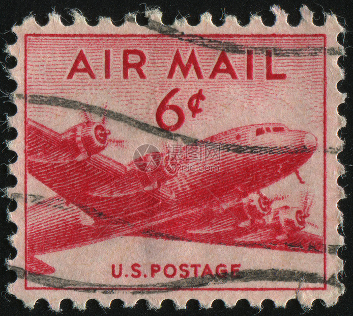邮票航空公司电子飞行卡片邮件航班速度信封集邮喷射图片