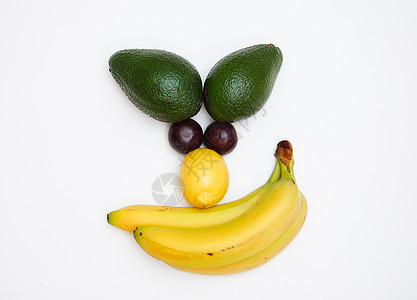 以水果为面目快乐卡通片饮食创造力乐趣生长浆果植物小吃香蕉图片