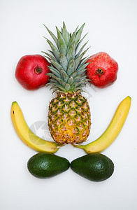 以水果为面目小吃种子乐趣生长创造力香蕉幸福植物蔬菜食物图片