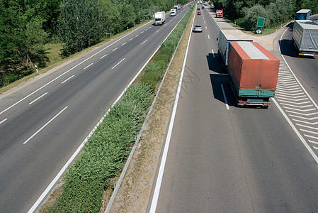 公路高速公路驾驶商业沥青基础设施路线卡车货物车辆货车图片