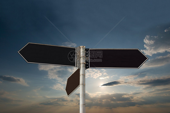 路标牌导航展示蓝色招牌指导天空木板白色邮政旅行图片