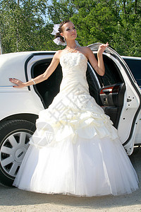 婚纱新娘白色头发已婚仪式幸福庆典裙子订婚快乐化妆品图片