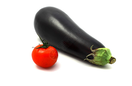 茄子和西红柿红色食物蔬菜作品原油图片