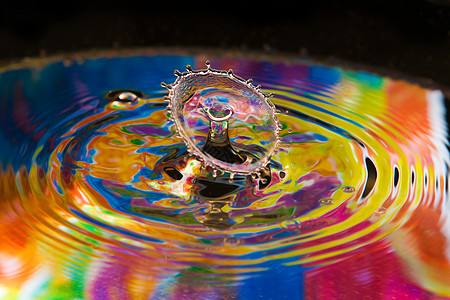 水滴的产生水雕静物摄影速度反射雕塑宏观碰撞涟漪背景图片