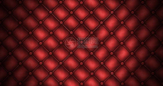 红色的皮革被沙发缝了摄影按钮正方形被子奢华座位财富材料框架纺织品图片