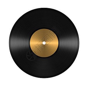 乙烯记录白色插图复古转速风格圆圈留声机配乐磁盘金子背景图片