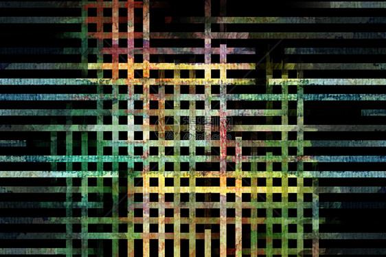 线条样式水彩平衡正方形艺术计算机绘画图层黑色图片